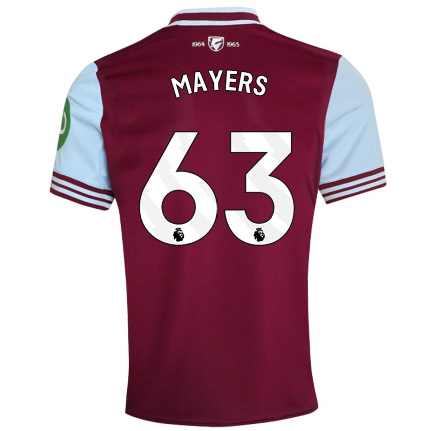 Femme Football Maillot Ezra Mayers #63 Rouge Foncé Tenues Domicile 2024/25