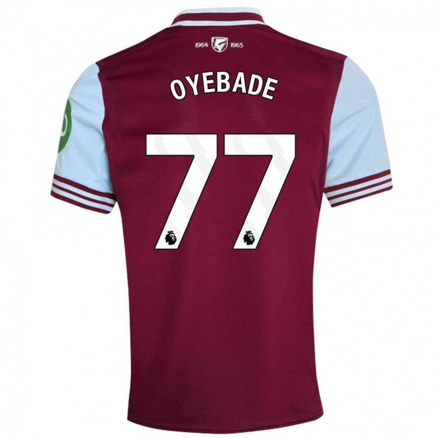 Femme Football Maillot Rayan Oyebade #77 Rouge Foncé Tenues Domicile 2024/25