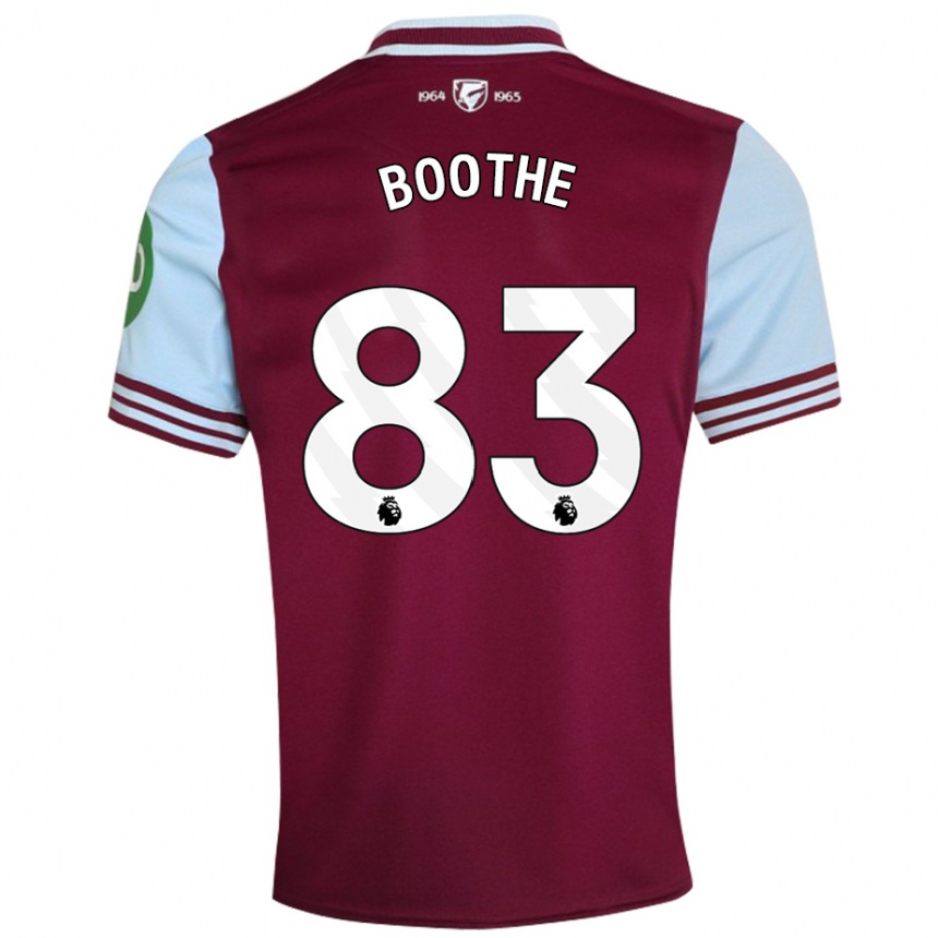 Femme Football Maillot Sebastian Boothe #83 Rouge Foncé Tenues Domicile 2024/25