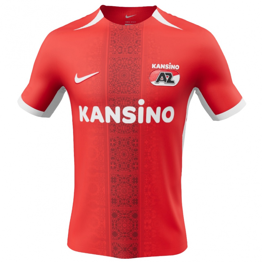 Femme Football Maillot Deacon Van Der Klaauw #0 Rouge Blanc Tenues Domicile 2024/25