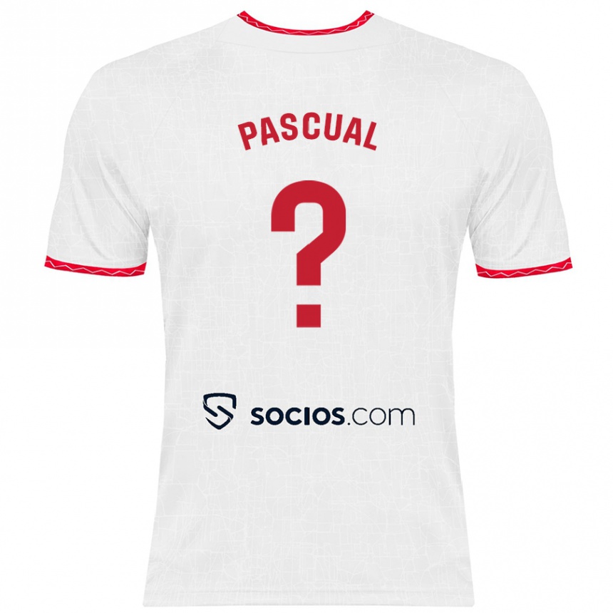 Femme Football Maillot Álvaro Pascual #0 Blanc Rouge Tenues Domicile 2024/25