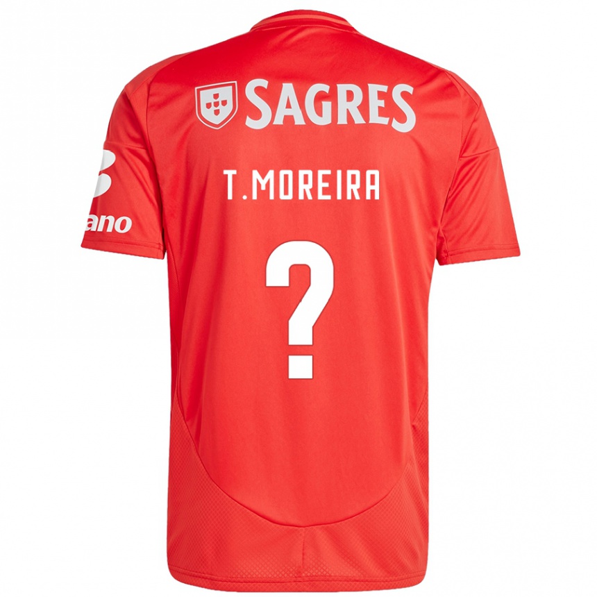 Femme Football Maillot Tomás Moreira #0 Rouge Blanc Tenues Domicile 2024/25