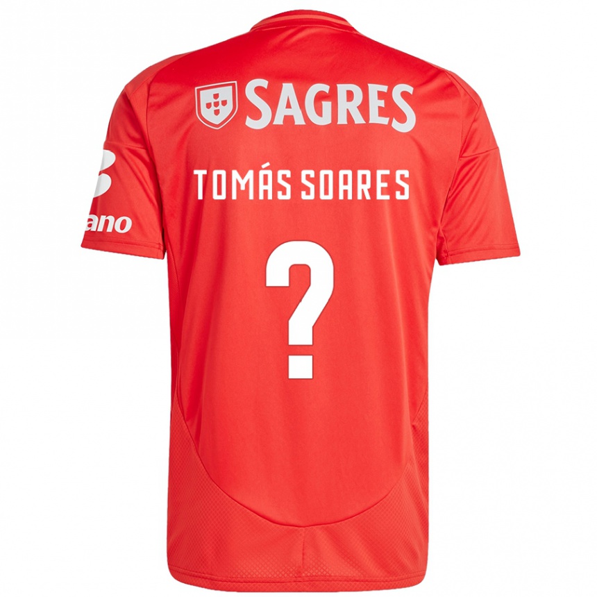 Femme Football Maillot Tomás Soares #0 Rouge Blanc Tenues Domicile 2024/25