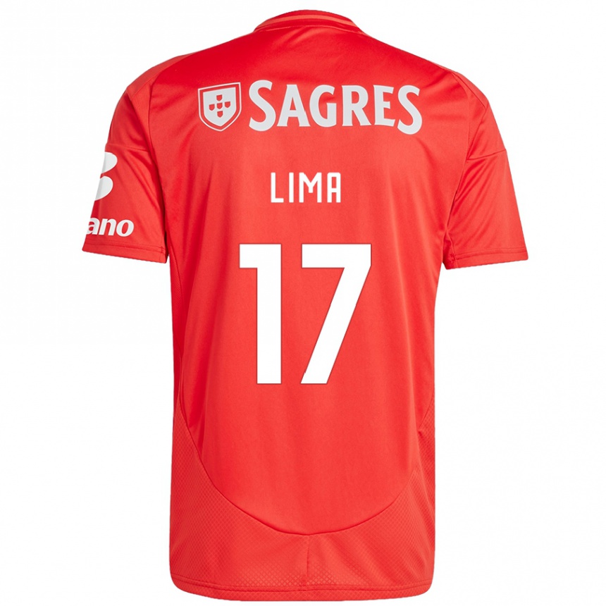 Femme Football Maillot Ivan Lima #17 Rouge Blanc Tenues Domicile 2024/25