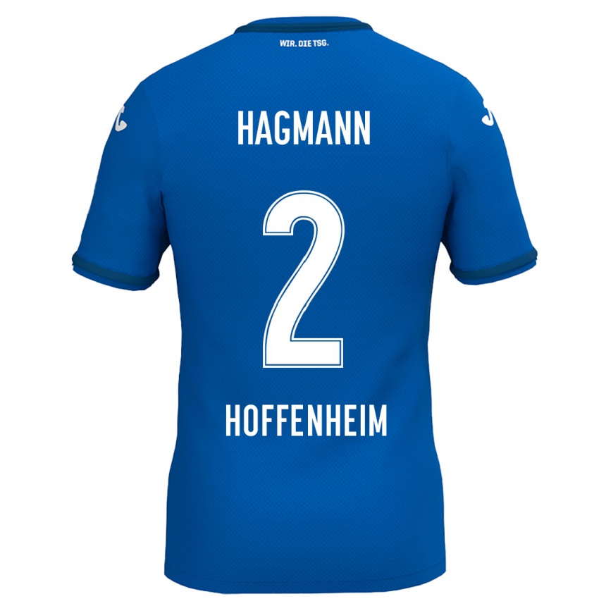 Femme Football Maillot Felix Hagmann #2 Bleu Royal Tenues Domicile 2024/25