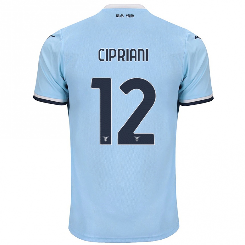 Femme Football Maillot Alessio Cipriani #12 Bleu Tenues Domicile 2024/25