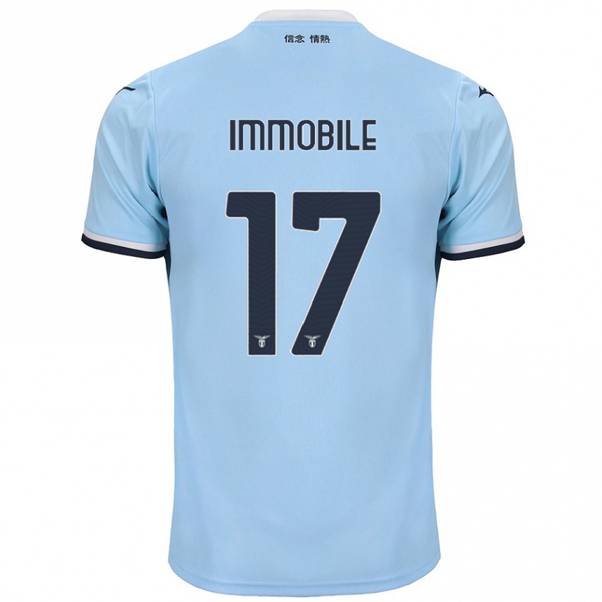 Femme Football Maillot Ciro Immobile #17 Bleu Tenues Domicile 2024/25