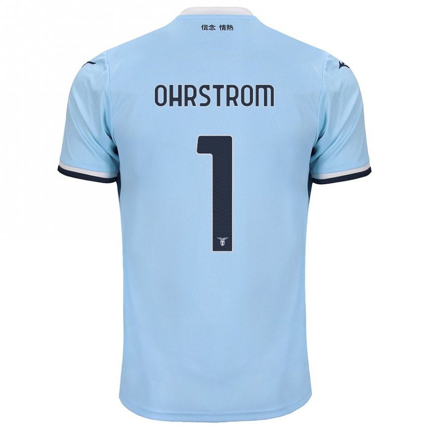 Femme Football Maillot Stephanie Ohrstrom #1 Bleu Tenues Domicile 2024/25