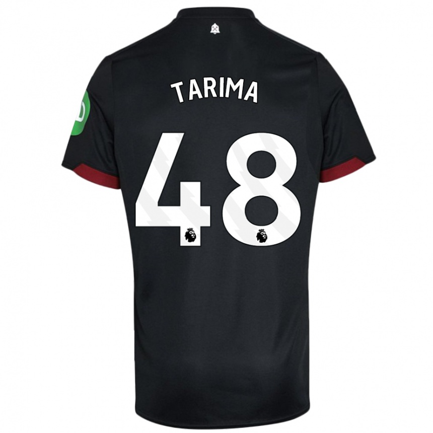 Femme Football Maillot Sean Tarima #48 Noir Blanc Tenues Extérieur 2024/25