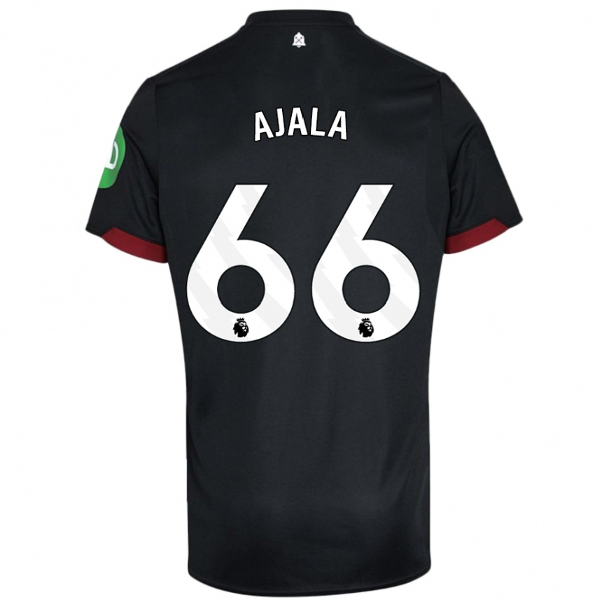 Femme Football Maillot Joshua Ajala #66 Noir Blanc Tenues Extérieur 2024/25