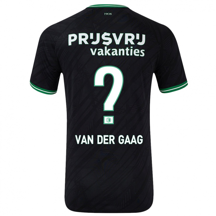 Femme Football Maillot Bo Van Der Gaag #0 Noir Vert Tenues Extérieur 2024/25