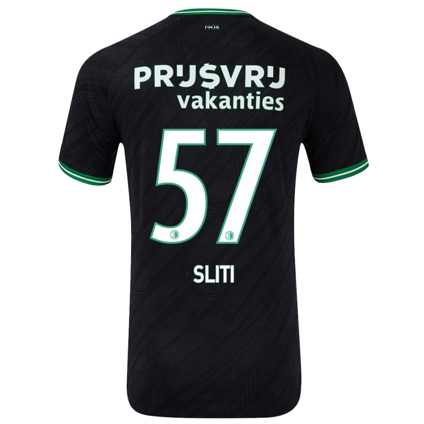 Femme Football Maillot Aymen Sliti #57 Noir Vert Tenues Extérieur 2024/25