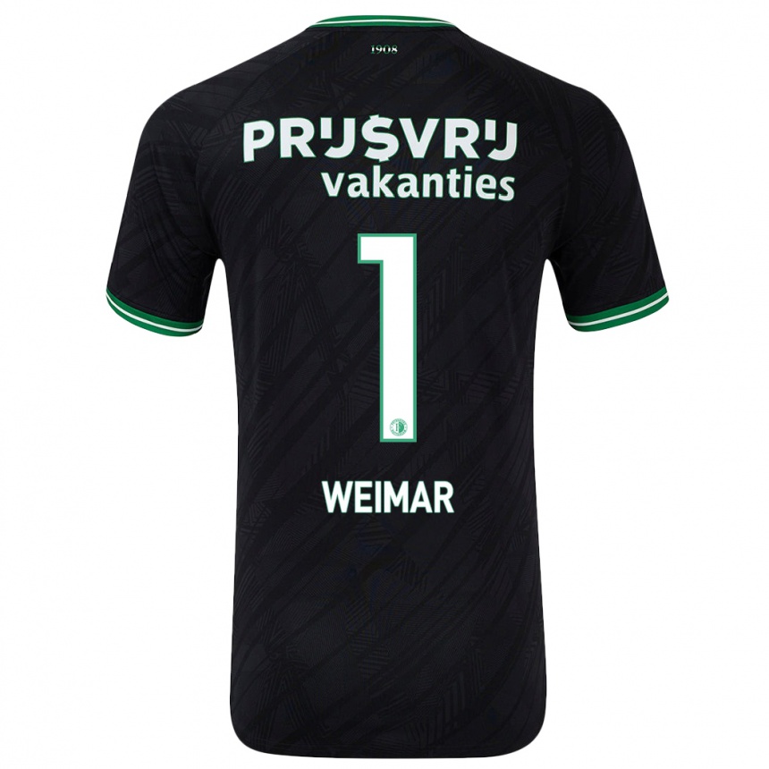 Femme Football Maillot Jacintha Weimar #1 Noir Vert Tenues Extérieur 2024/25