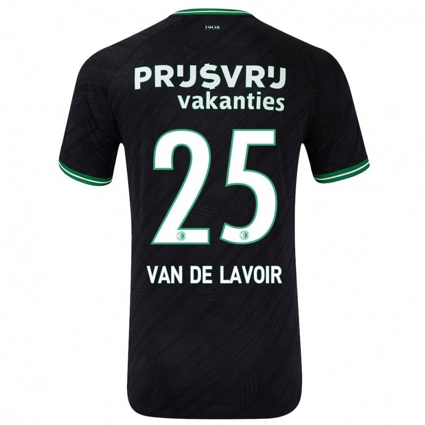 Femme Football Maillot Romeé Van De Lavoir #25 Noir Vert Tenues Extérieur 2024/25