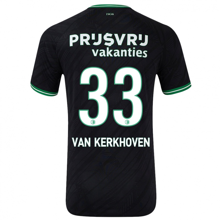 Femme Football Maillot Ella Van Kerkhoven #33 Noir Vert Tenues Extérieur 2024/25