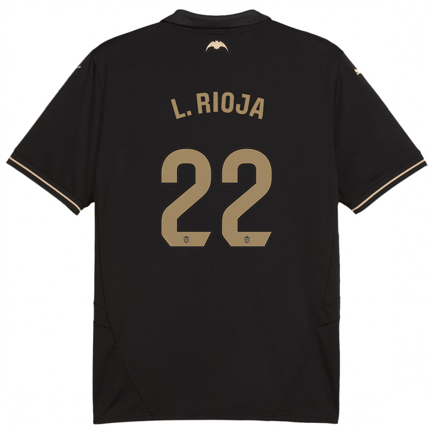 Femme Football Maillot Luis Rioja #22 Noir Tenues Extérieur 2024/25