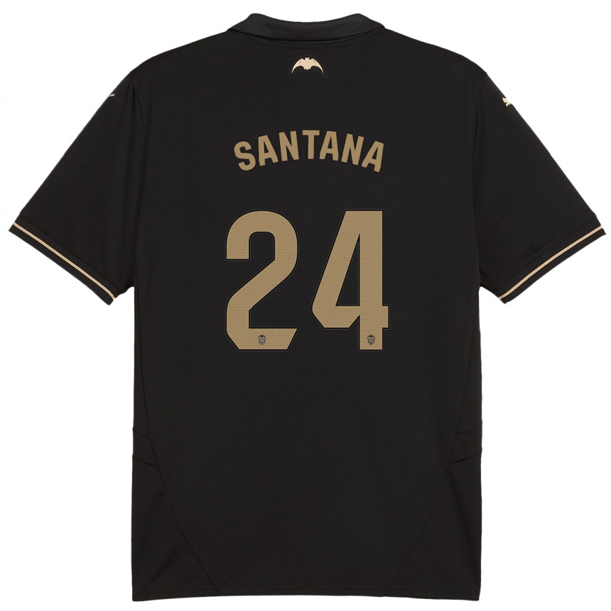 Femme Football Maillot Ismael Santana #24 Noir Tenues Extérieur 2024/25