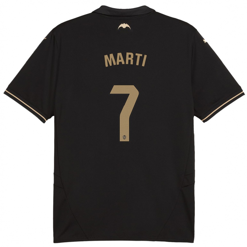 Femme Football Maillot Marina Martí #7 Noir Tenues Extérieur 2024/25