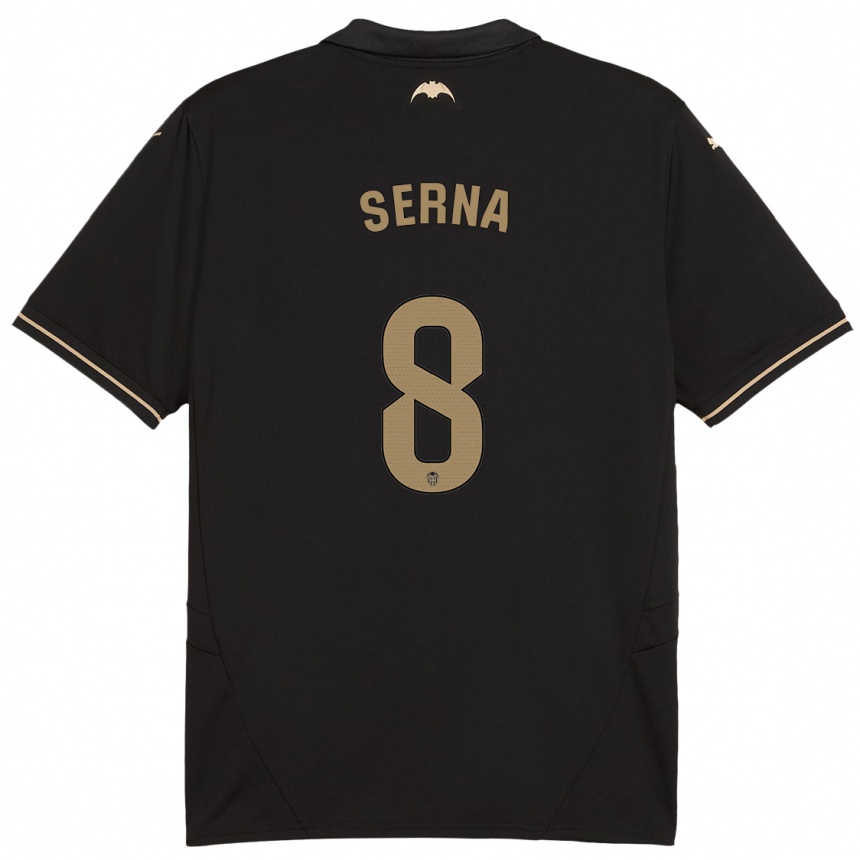 Femme Football Maillot Liced Serna #8 Noir Tenues Extérieur 2024/25