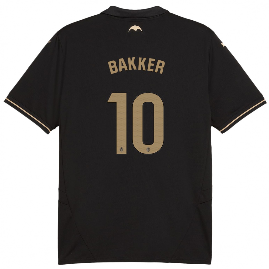 Femme Football Maillot Linda Bakker #10 Noir Tenues Extérieur 2024/25