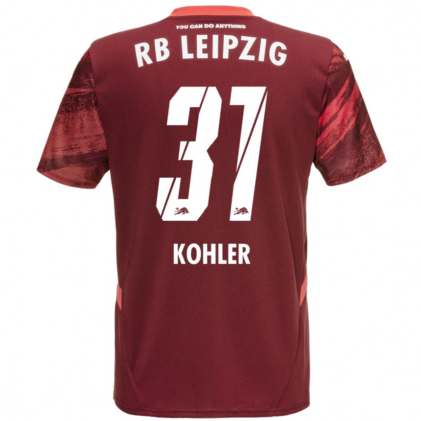 Femme Football Maillot Tim Köhler #31 Bordeaux Tenues Extérieur 2024/25