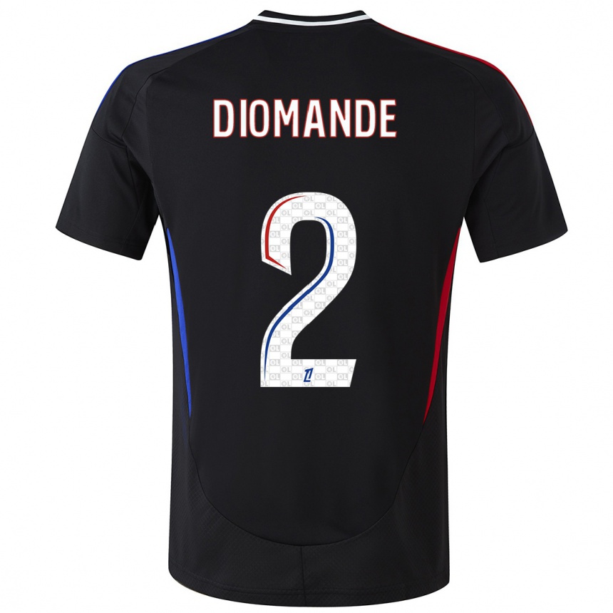 Femme Football Maillot Sinaly Diomande #2 Noir Tenues Extérieur 2024/25