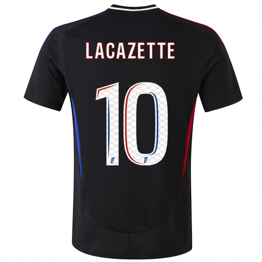 Femme Football Maillot Alexandre Lacazette #10 Noir Tenues Extérieur 2024/25