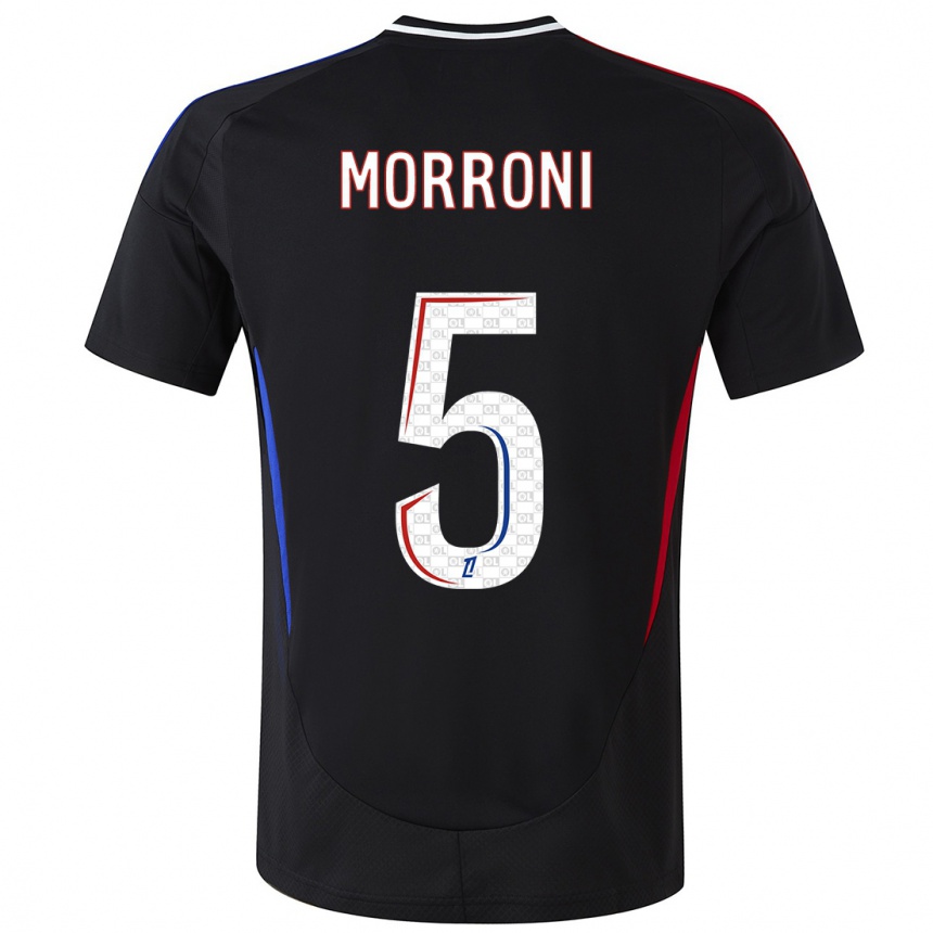 Femme Football Maillot Perle Morroni #5 Noir Tenues Extérieur 2024/25