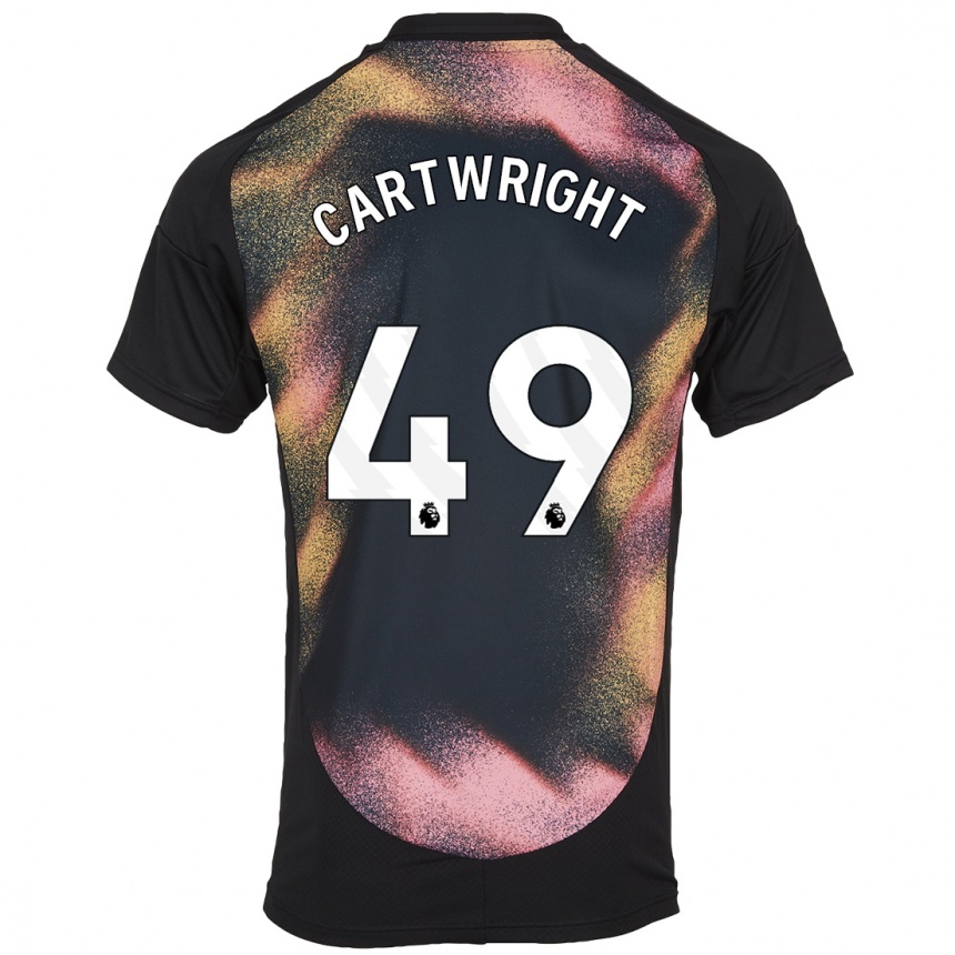 Femme Football Maillot Henry Cartwright #49 Noir Blanc Tenues Extérieur 2024/25