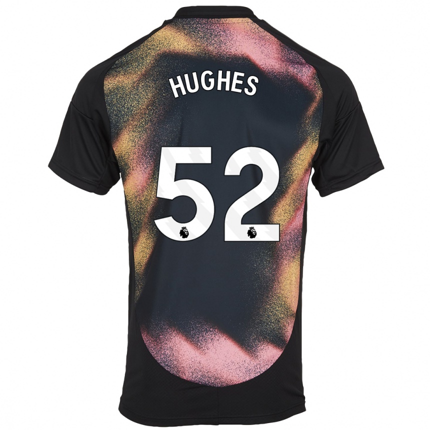 Femme Football Maillot Iestyn Hughes #52 Noir Blanc Tenues Extérieur 2024/25