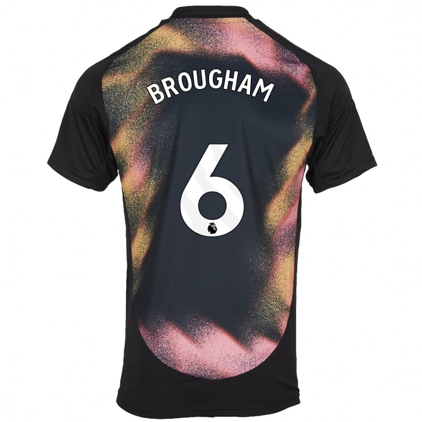 Femme Football Maillot Georgia Brougham #6 Noir Blanc Tenues Extérieur 2024/25