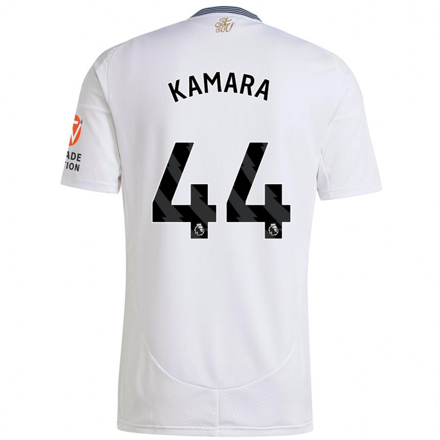 Femme Football Maillot Boubacar Kamara #44 Blanc Tenues Extérieur 2024/25