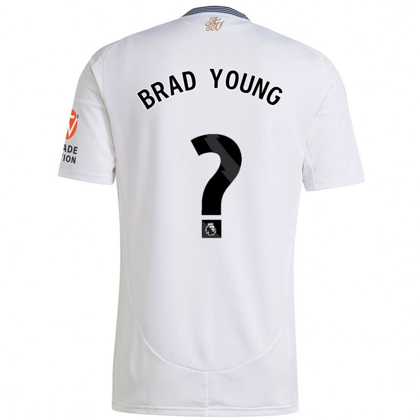 Femme Football Maillot Brad Young #0 Blanc Tenues Extérieur 2024/25