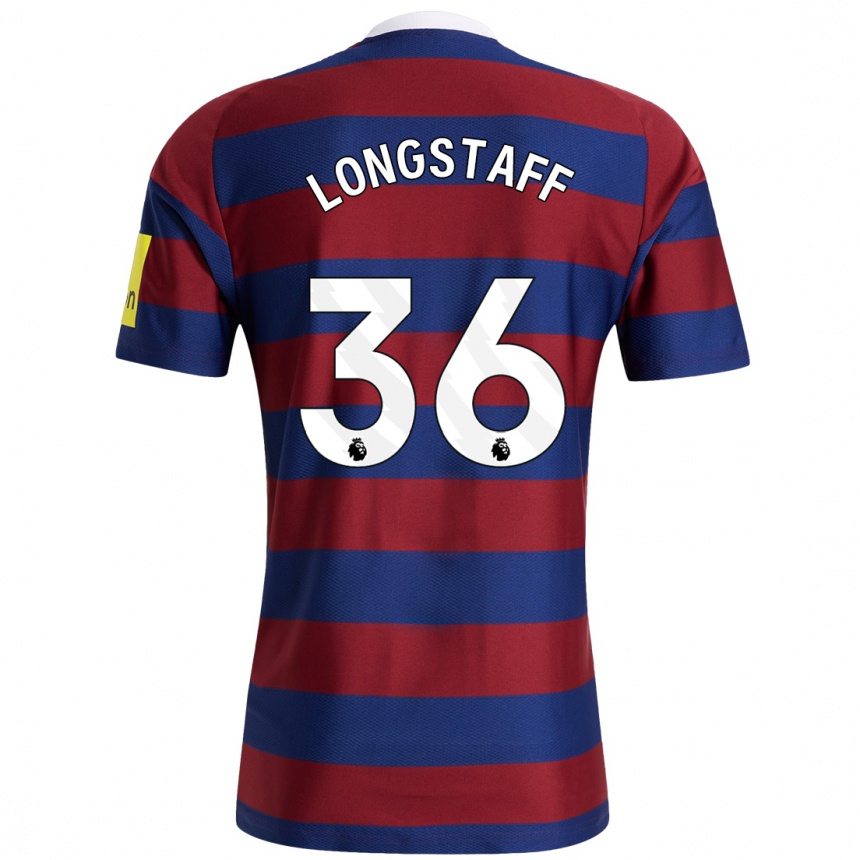 Femme Football Maillot Sean Longstaff #36 Bordeaux Bleu Marine Tenues Extérieur 2024/25