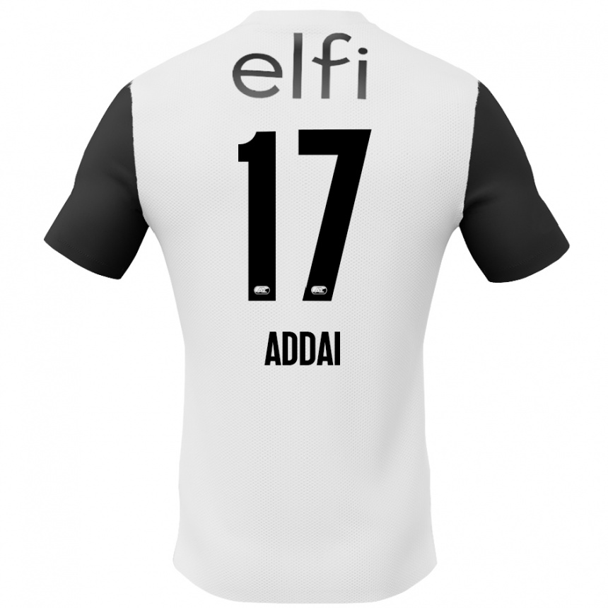 Femme Football Maillot Jayden Addai #17 Blanc Noir Tenues Extérieur 2024/25