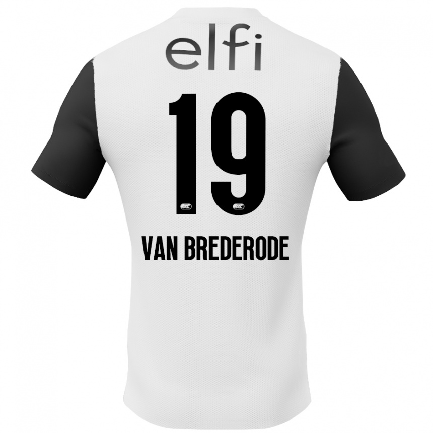 Femme Football Maillot Myron Van Brederode #19 Blanc Noir Tenues Extérieur 2024/25