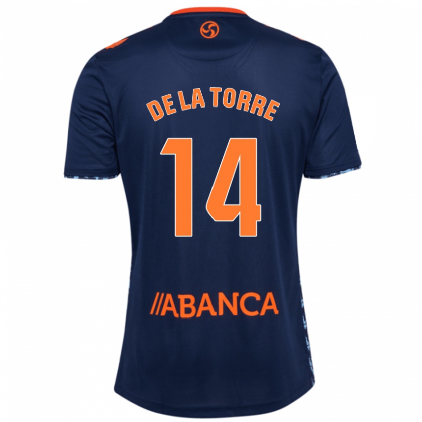 Femme Football Maillot Luca De La Torre #14 Bleu Marine Tenues Extérieur 2024/25