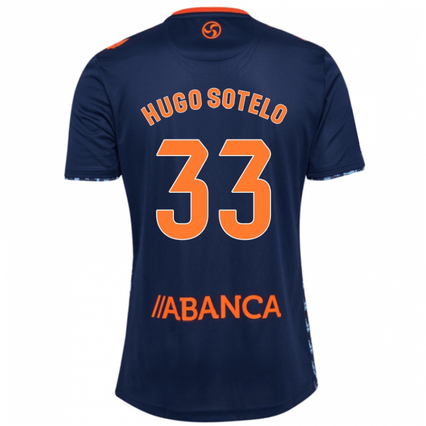 Femme Football Maillot Hugo Sotelo #33 Bleu Marine Tenues Extérieur 2024/25