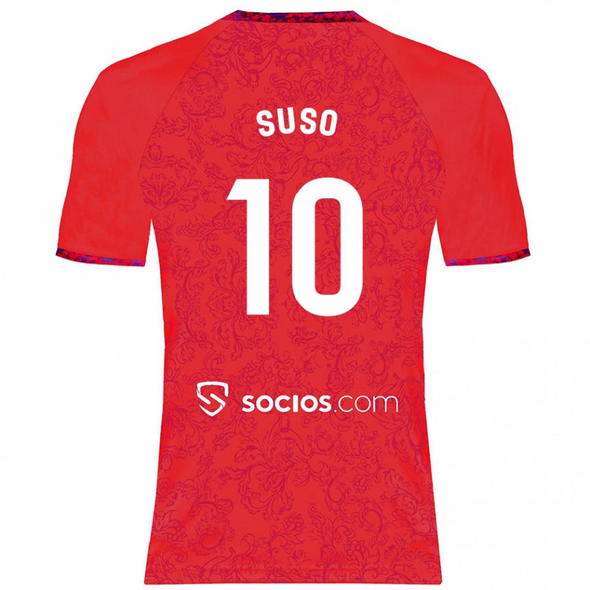 Femme Football Maillot Suso #10 Rouge Tenues Extérieur 2024/25