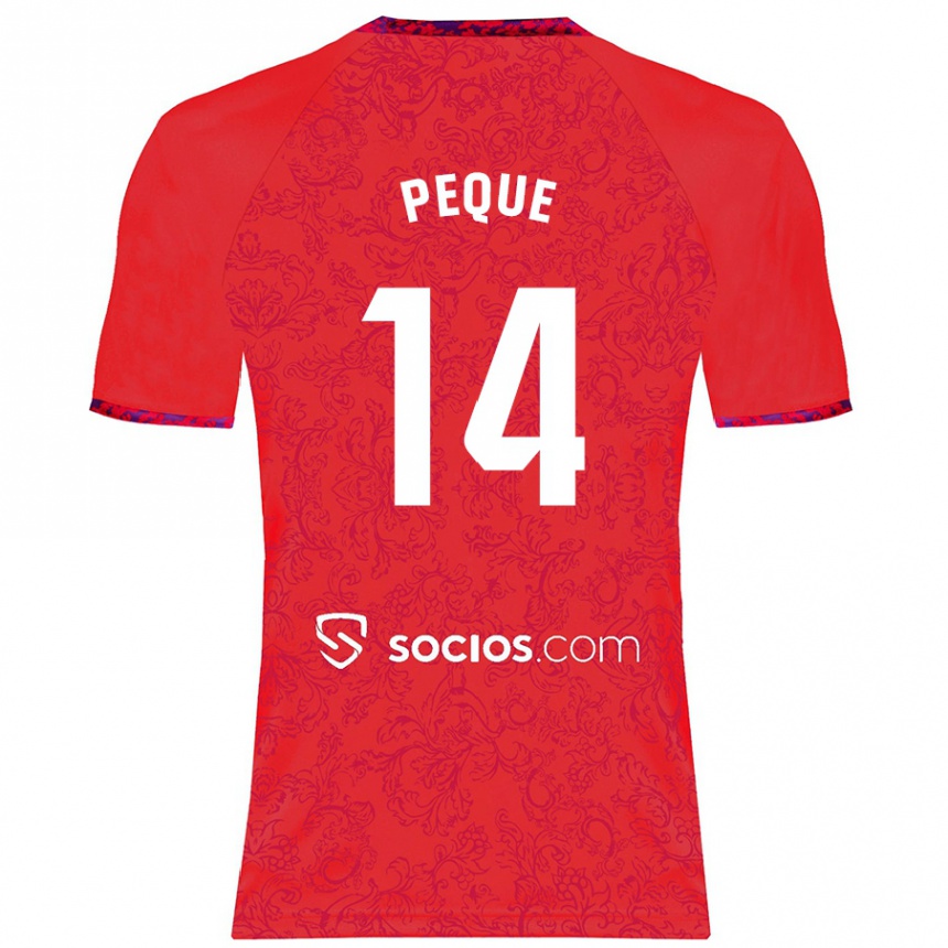 Femme Football Maillot Peque Fernández #14 Rouge Tenues Extérieur 2024/25