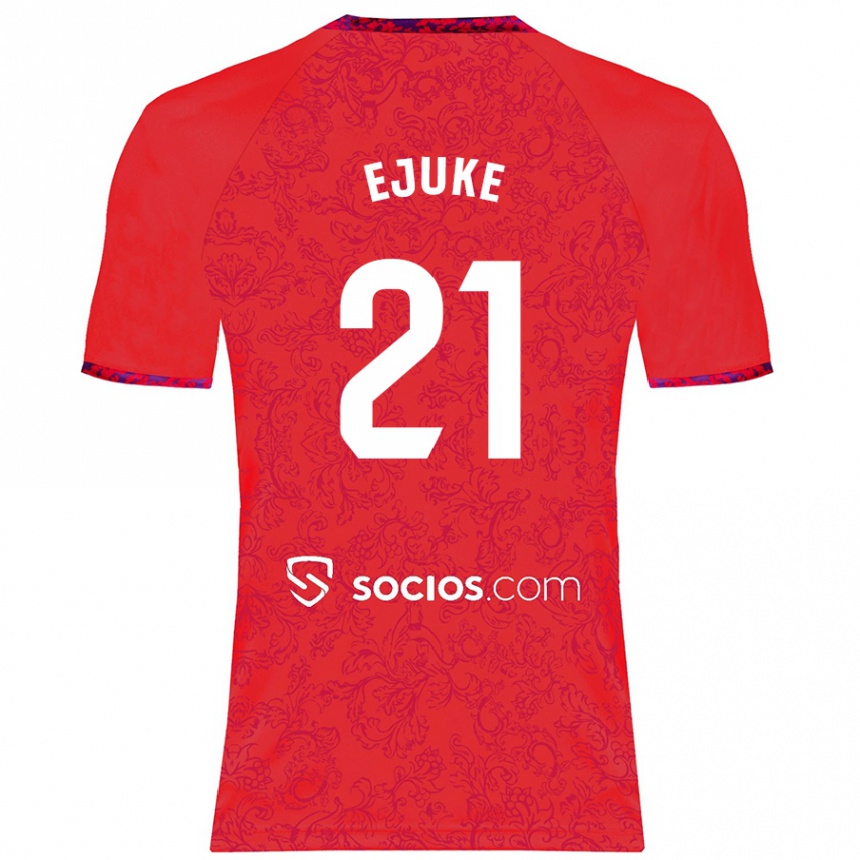 Femme Football Maillot Chidera Ejuke #21 Rouge Tenues Extérieur 2024/25