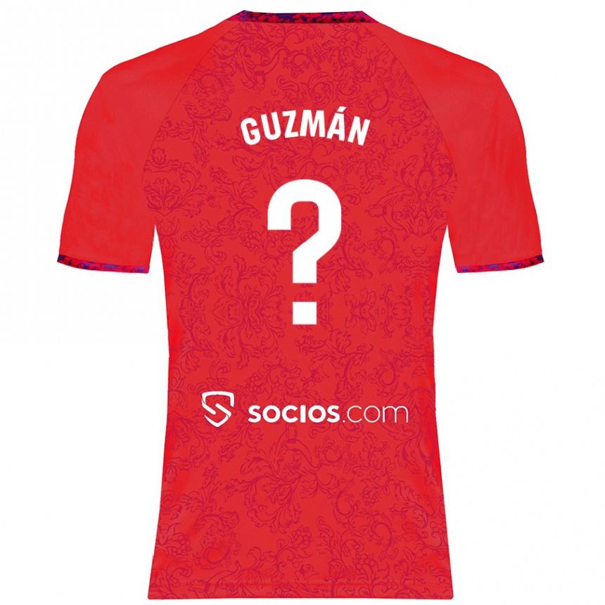 Femme Football Maillot Gonzalo Guzmán #0 Rouge Tenues Extérieur 2024/25