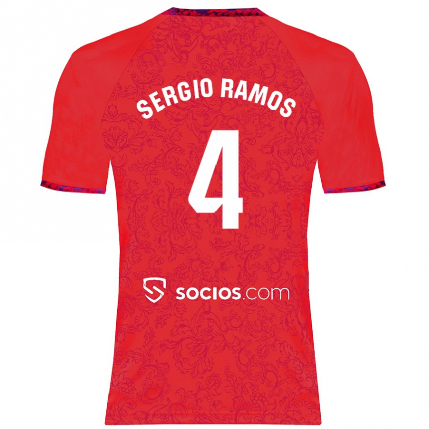 Femme Football Maillot Sergio Ramos #4 Rouge Tenues Extérieur 2024/25