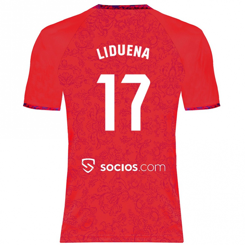 Femme Football Maillot Daniel Lidueña #17 Rouge Tenues Extérieur 2024/25