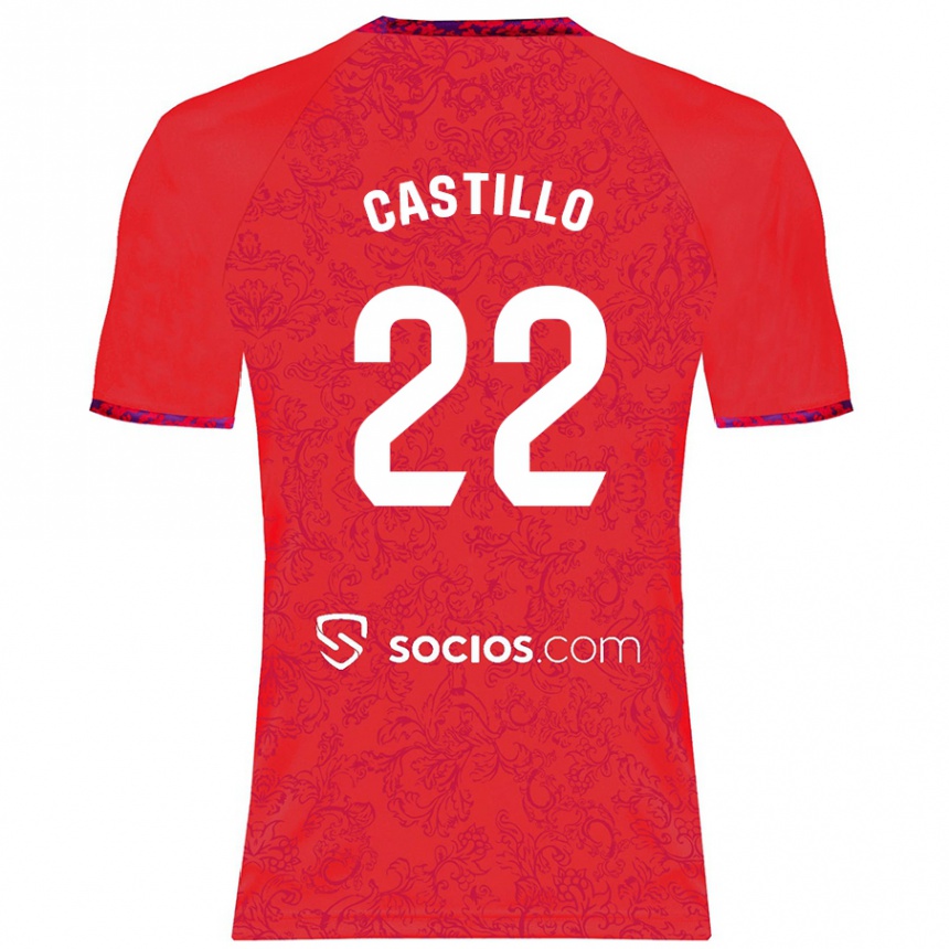 Femme Football Maillot José Castillo #22 Rouge Tenues Extérieur 2024/25