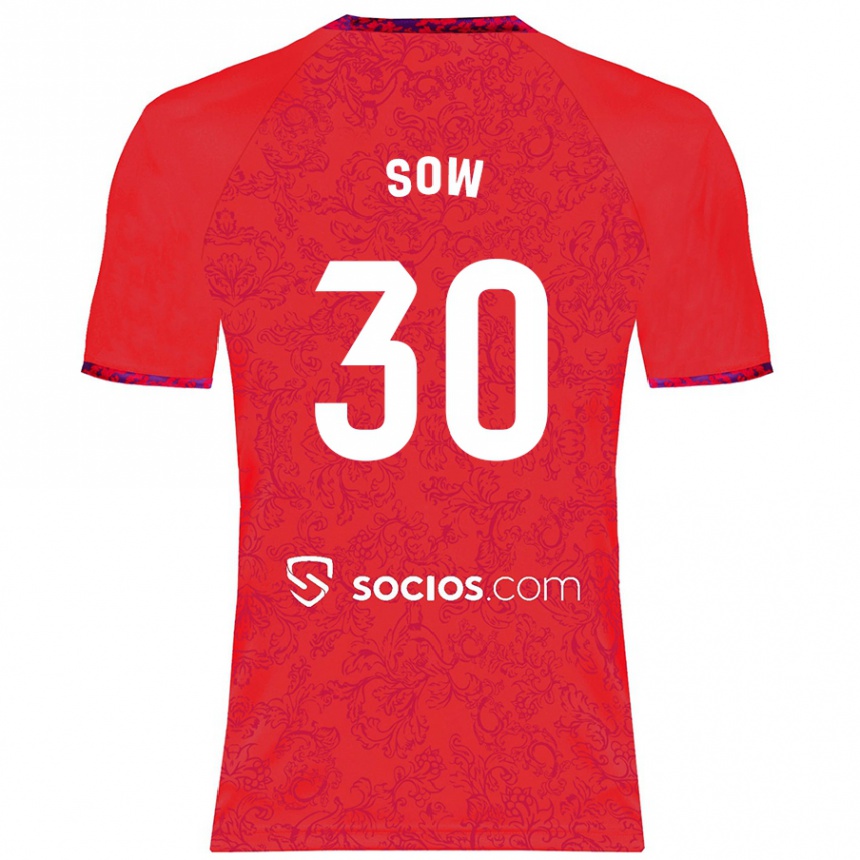 Femme Football Maillot Ibrahima Sow #30 Rouge Tenues Extérieur 2024/25