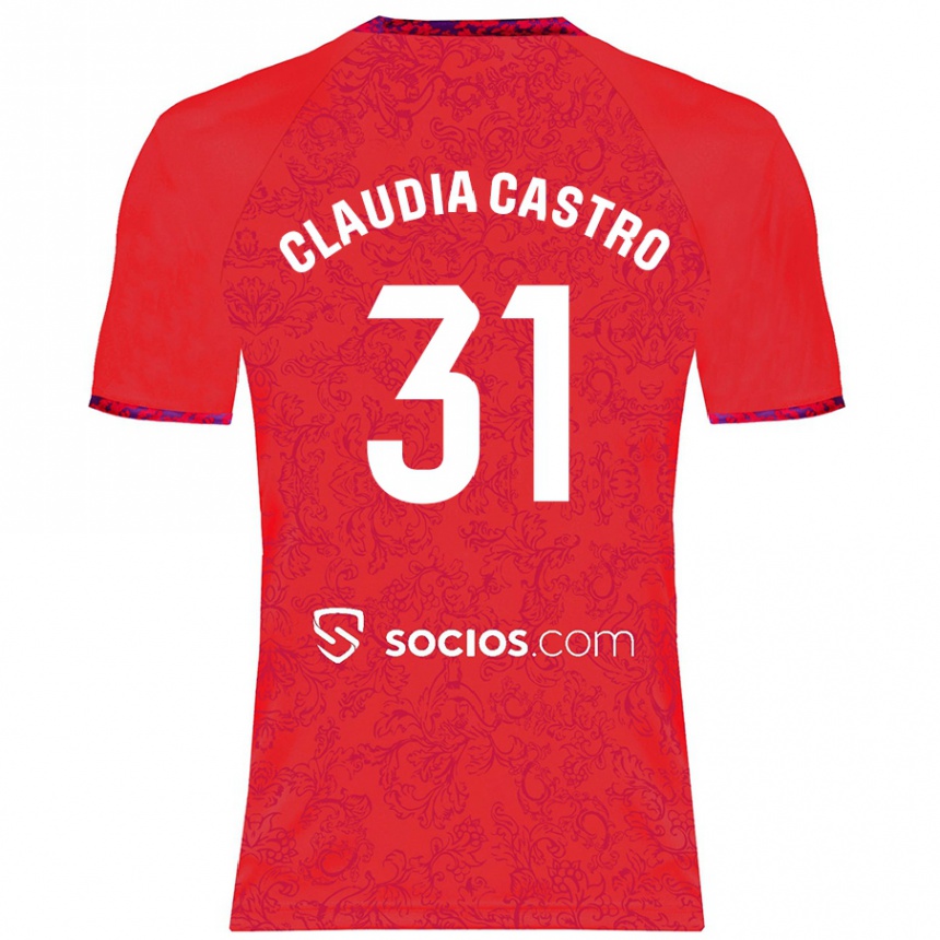 Femme Football Maillot Claudia Castro Romero #31 Rouge Tenues Extérieur 2024/25