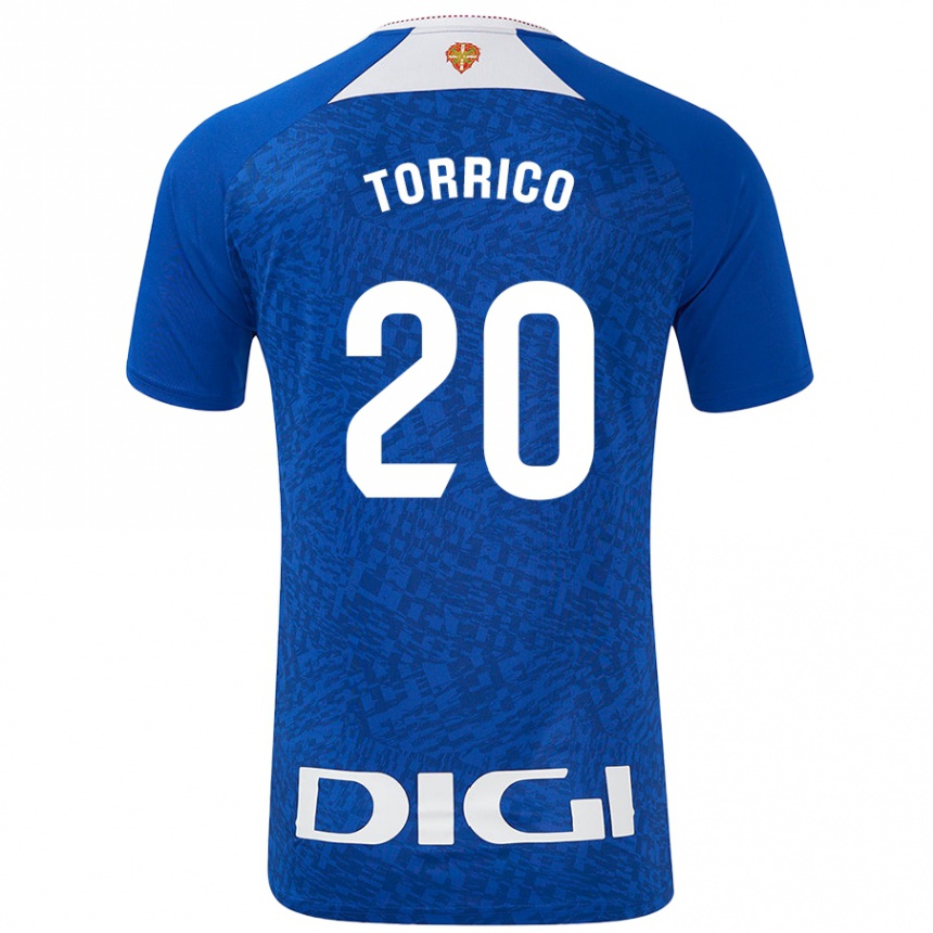 Femme Football Maillot Aitor Torrico #20 Bleu Roi Tenues Extérieur 2024/25