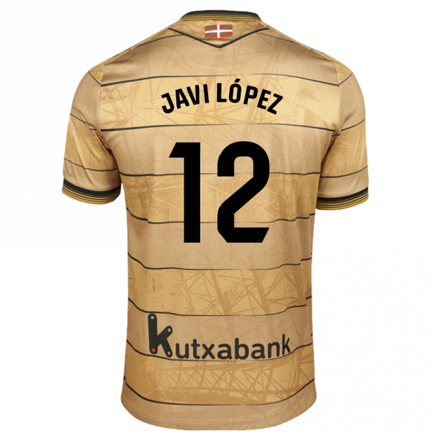 Femme Football Maillot Javi López #12 Marron Tenues Extérieur 2024/25