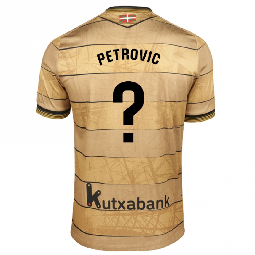 Femme Football Maillot Luka Petrovic #0 Marron Tenues Extérieur 2024/25